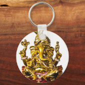 Ganesha door Vanwinkle-Design Sleutelhanger (Voorkant)