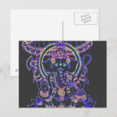 Ganesha Elephant godin Briefkaart (Voorkant / Achterkant)