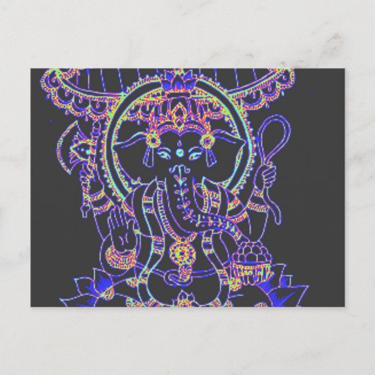 Ganesha Elephant godin Briefkaart (Voorkant)