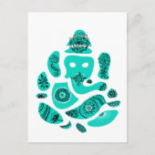 Ganesha Elephant India Briefkaart (Voorkant)