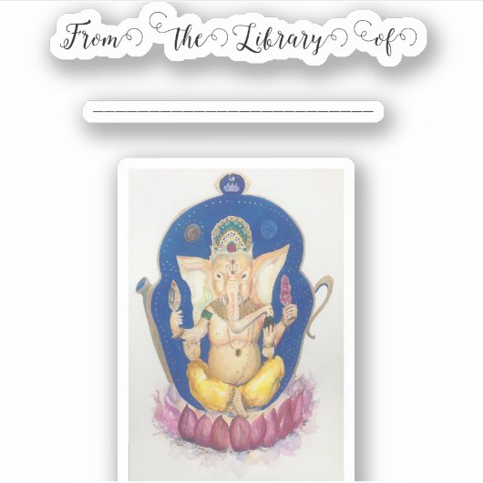 Ganesha Elephant Maureen Girard Sticker (Voorkant)