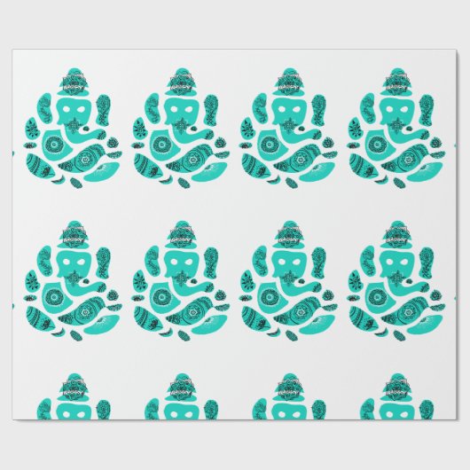 Ganesha Elepnat God Wrapping Paper, 30 x 6 ft Cadeaupapier (Vlak)
