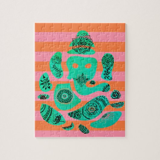Ganesha en Stripes Puzzel (Verticaal)