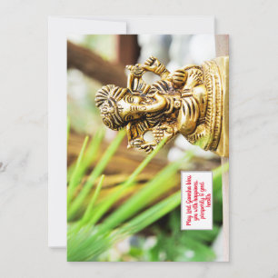 Ganesha festival Bronzen beeld diwali personaliser Feestdagenkaart