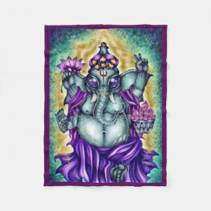 "Ganesha" Fleece Blanket Deken