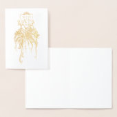 Ganesha folie groet blanco kaart (Display)