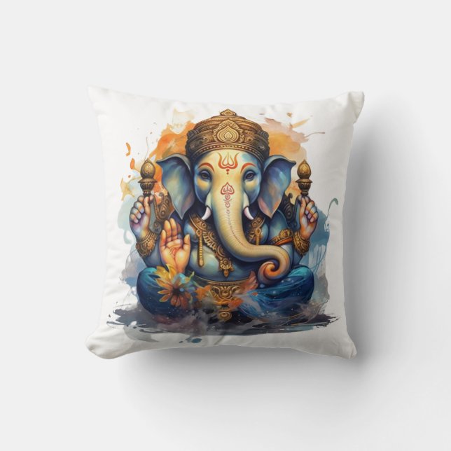 Ganesha, ganesh, ganapati verwijderen van obstakel kussen (Voorkant)