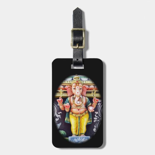 Ganesha God Statue Bagagelabel (Voorkant verticaal)