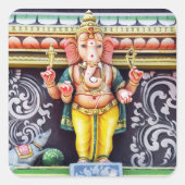 Ganesha God Statue Vierkante Sticker (Voorkant)