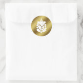 Ganesha Golden Glitter Ronde Sticker (Tas)