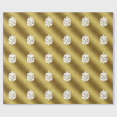 Ganesha Gouden Glitter Ontwerp Cadeaupapier (Vlak)