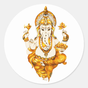 Ganesha Gouden Sticker
