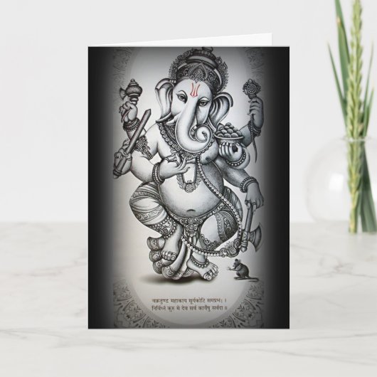 ganesha, groeten kaart (Voorkant)