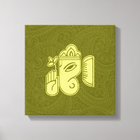 Ganesha Hindoe Godheid Canvas Muur Kunst