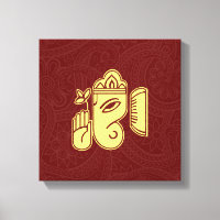 Ganesha Hindoe Godheid Canvas Wand Kunst