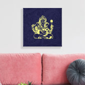Ganesha Hindoe Godheid Canvas Wandkunst Afdruk (Insitu (Woonkamer))