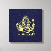Ganesha Hindu Deity Canvas Wall Art (Voorkant)