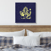 Ganesha Hindu Deity Canvas Wall Art (Insitu (Slaapkamer))