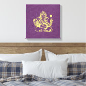 Ganesha Hindu Deity Canvas Wall Art (Insitu (Slaapkamer))