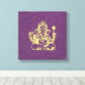Ganesha Hindu Deity Canvas Wall Art (Insitu (Houten vloer))