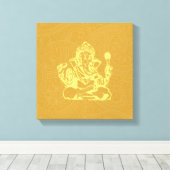 Ganesha Hindu Deity Canvas Wall Art (Insitu (Houten vloer))