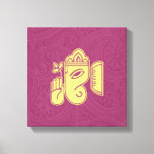 Ganesha Hindu Deity Canvas Wall Art (Voorkant)