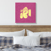 Ganesha Hindu Deity Canvas Wall Art (Insitu (Slaapkamer))