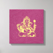 Ganesha Hindu Deity Canvas Wall Art (Voorkant)