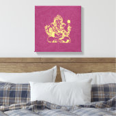 Ganesha Hindu Deity Canvas Wall Art (Insitu (Slaapkamer))