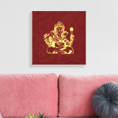 Ganesha Hindu Deity Canvas Wall Art Afdruk (Insitu (Woonkamer))