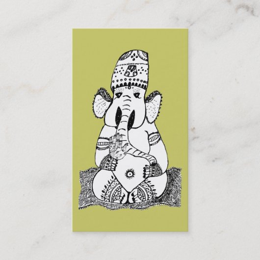 Ganesha Hindu Deity Visitekaartje (Voorkant)