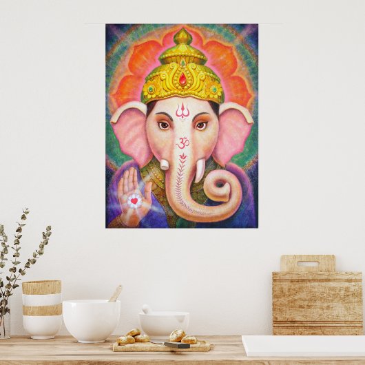 Ganesha Hindu Elephant Poster (Keuken)