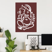 Ganesha - Hindu God Sign Poster (Thuiskantoor)