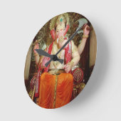 Ganesha Hindu India Asian Elephant Deity Ronde Klok (Hoek)