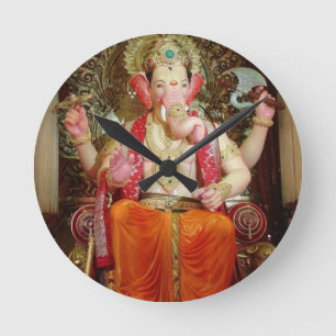 Ganesha Hindu India Asian Elephant Deity Ronde Klok