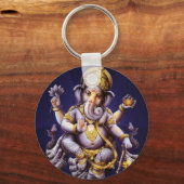 Ganesha Hindu India Asian Elephant Deity Sleutelhanger (Voorkant)