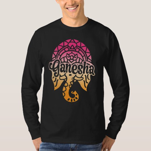 Ganesha Hinduism India Meditation Buddhism Elephan T-shirt (Voorkant)
