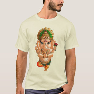 Ganesha in een Yoga (Vrkshasana) Pose T-shirt