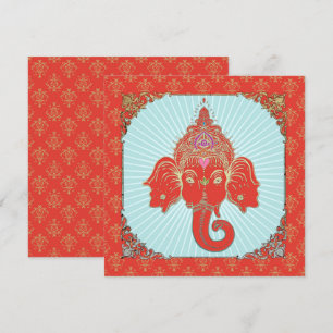 GANESHA Indian God - Uitnodiging Kaart