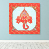 GANESHA Indian God - Wrapped Canvas Afdruk (Insitu (Houten vloer))