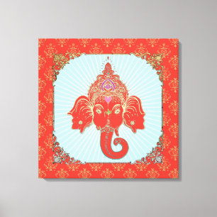 GANESHA Indian God - Wrapped Canvas Afdruk