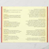 Ganesha Indian Hindu Wedding Programme (Achterkant)