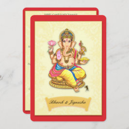 Ganesha Indiase bruiloft uitnodiging