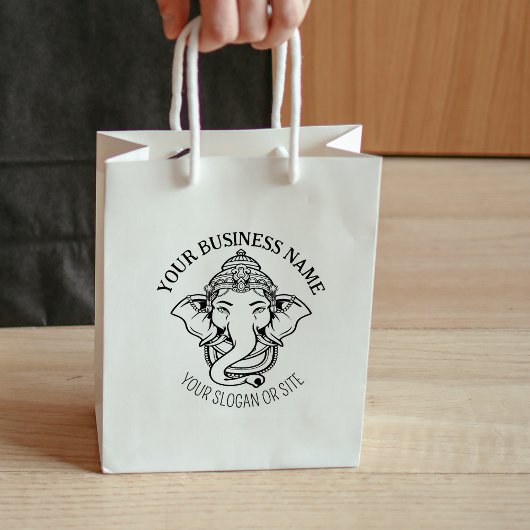 Ganesha, Indiase God, Custom Business, Large Rubberstempel