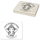 Ganesha, Indiase God, Custom Business, Large Rubberstempel (Gestempeld)