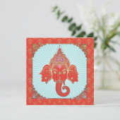 GANESHA Indiase God - Uitnodigingskaart Kaart (Staand voorkant)