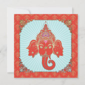 GANESHA Indiase God - Uitnodigingskaart Kaart (Voorkant)