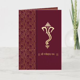 Ganesha Indiase koninklijke huwelijksuitnodigingsk Kaart