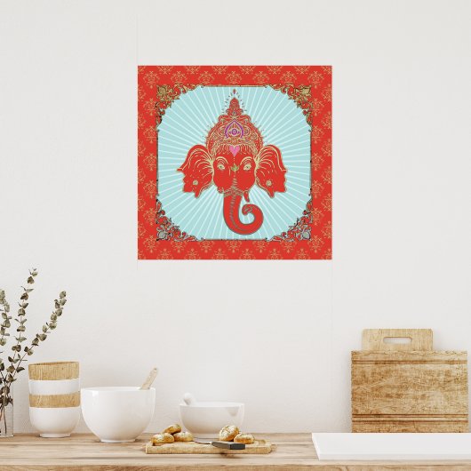GANESHA Indische God - Poster (Keuken)