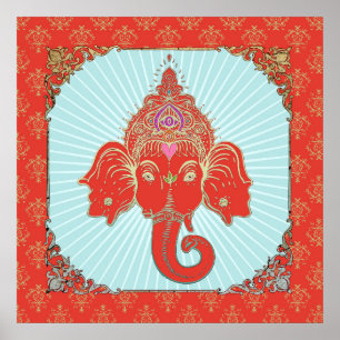 GANESHA Indische God - Poster